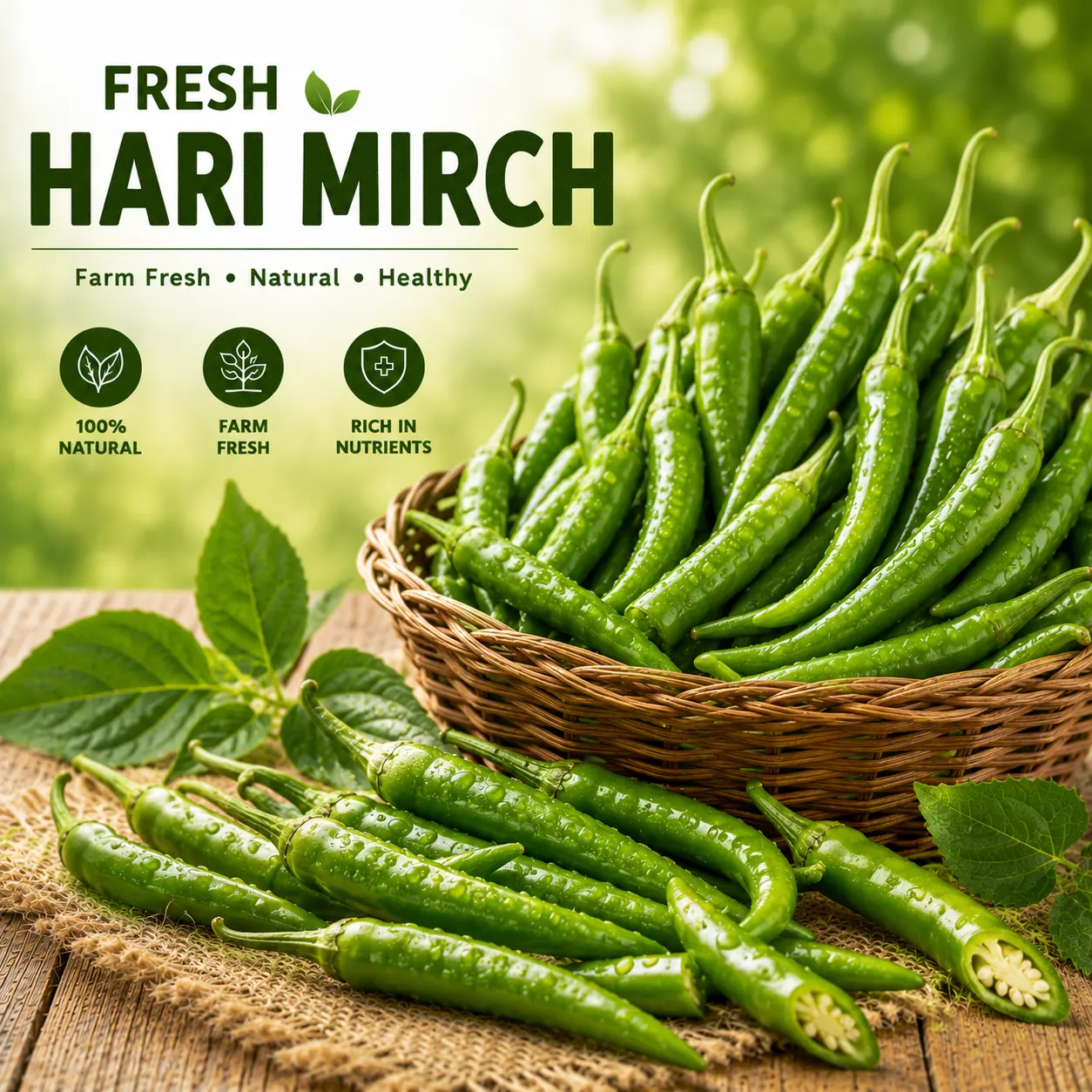 Fresh Hari Mirch 250g – Fresh, Spicy &amp;amp; Natural 🌶️🌿