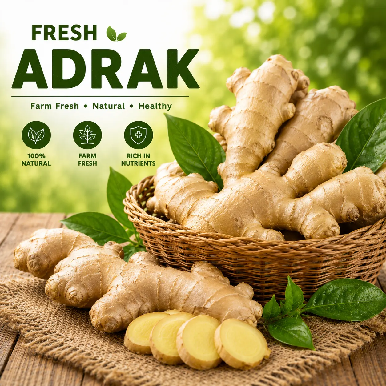 Fresh Adrak 250g – Strong Aroma &amp; Natural Freshness 🌿